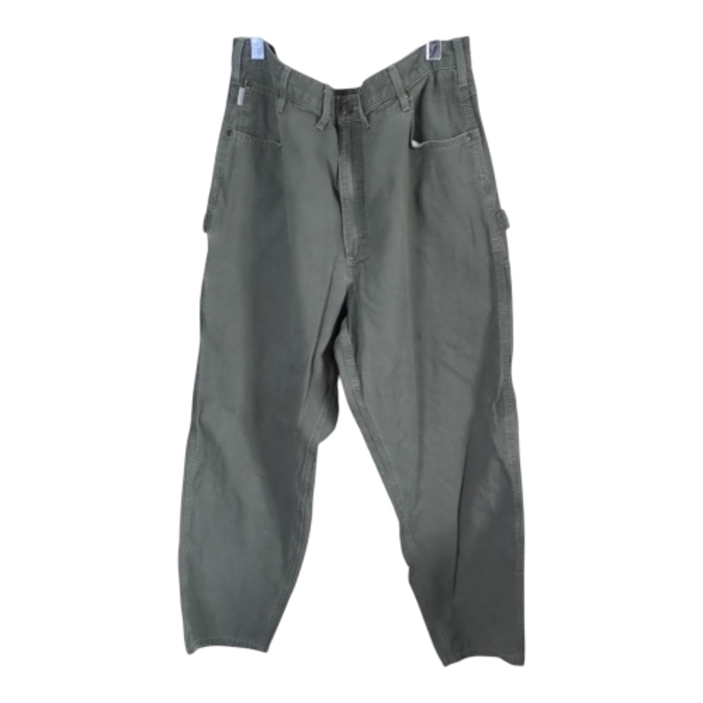 Carhartt Men's Green/Grey Carpenter Twill Pants Size 44x30‎ Loose Fit